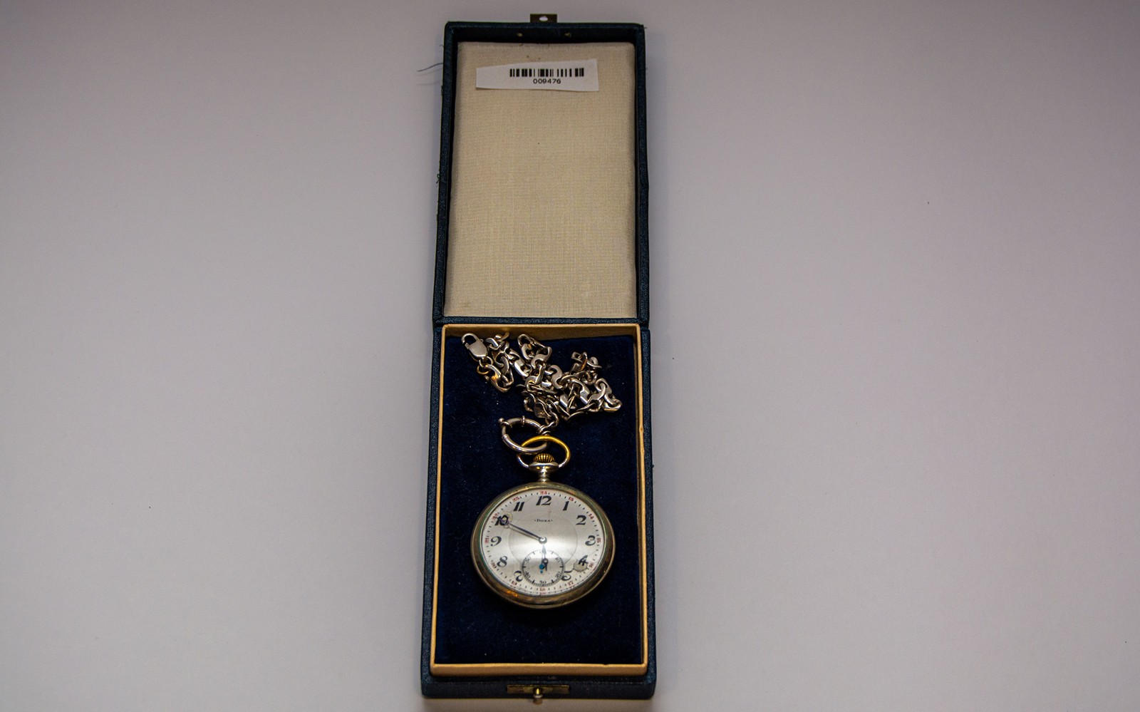 Kapesní hodinky Doxa 1965 s řetízkem v originální krabičce