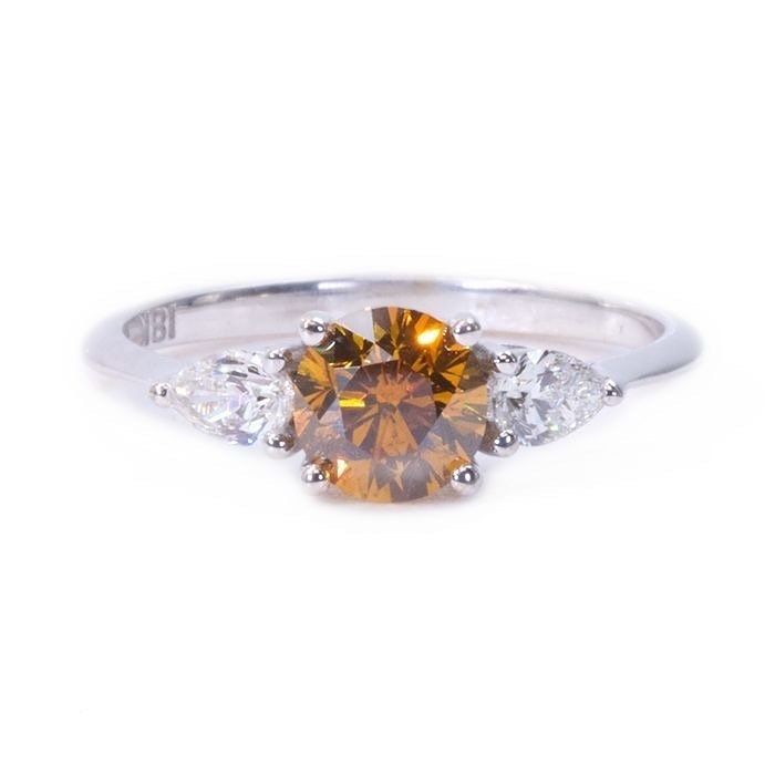 18 kt. Bílé zlato - Prsten - Diamant 0,88 ct