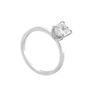 Prsten - 14 kt. Bílé zlato - 0,92ct. Přírodní diamant
