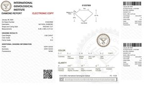 Prsten - 14 kt. Bílé zlato - 0,92ct. Přírodní diamant
