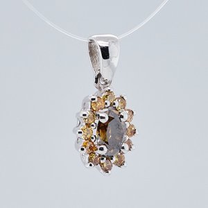 14 kt. Bílé zlato - Přívěsek - 0,40 ct diamant