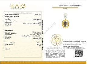 14 kt. Bílé zlato - Přívěsek - 0,40 ct diamant