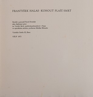 František Halas (1901 - 1949) - Kohout plaší smrt