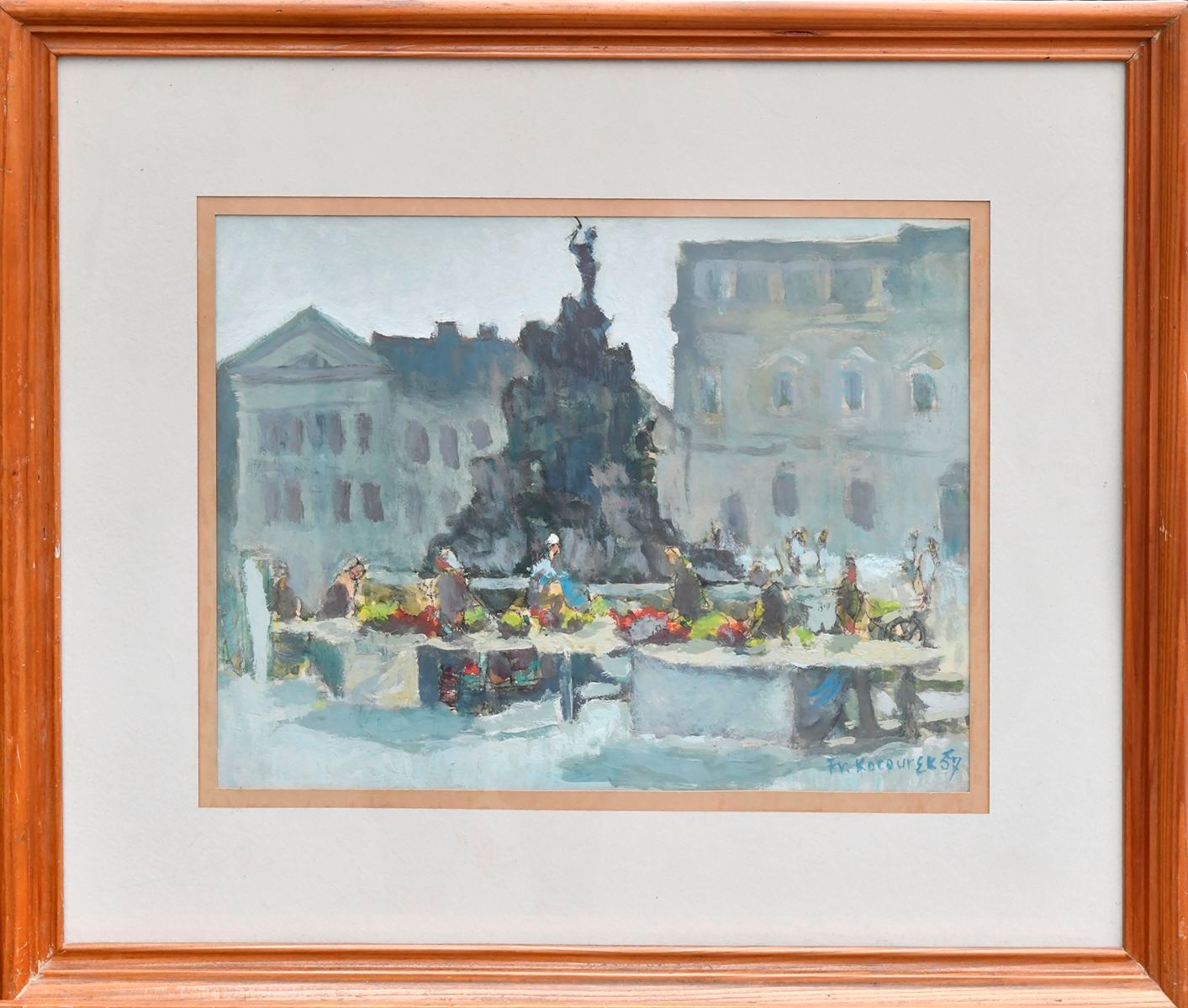 Kocourek František (1900-1988) - Po trhu - Zelný trh v Brně