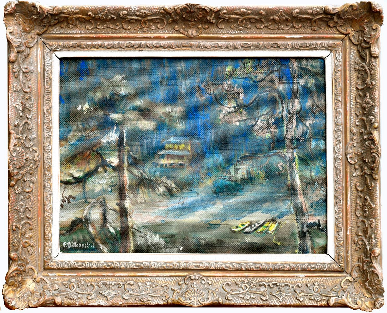 Bílkovský František (1909-1998) - Dům s loďkami u vody