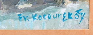 Kocourek František (1900-1988) - Po trhu - Zelný trh v Brně