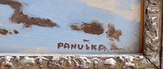 Panuška Jaroslav (1872-1958) - Dřevěnice za slunečného zimního dne