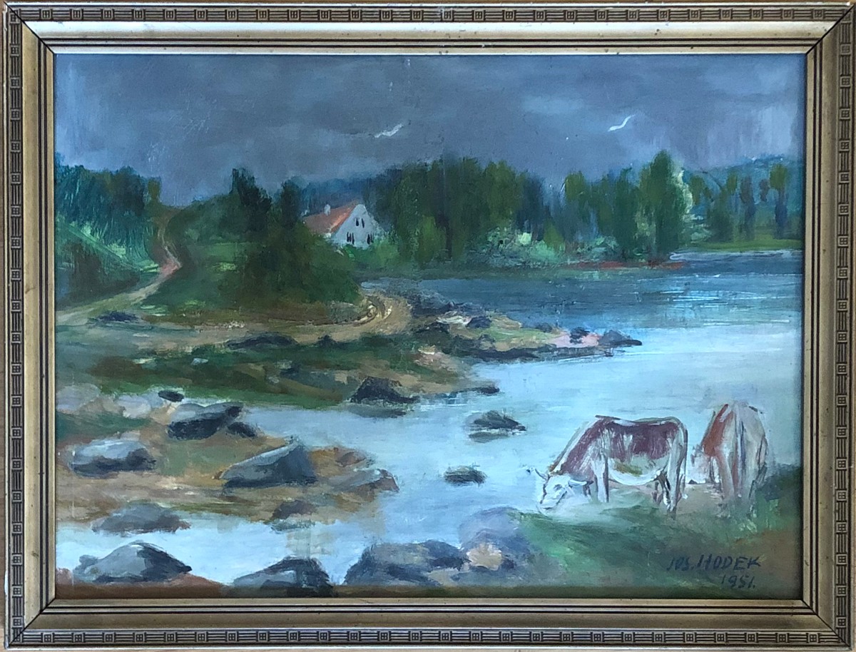 Hodek Josef | Krávy u napajedla