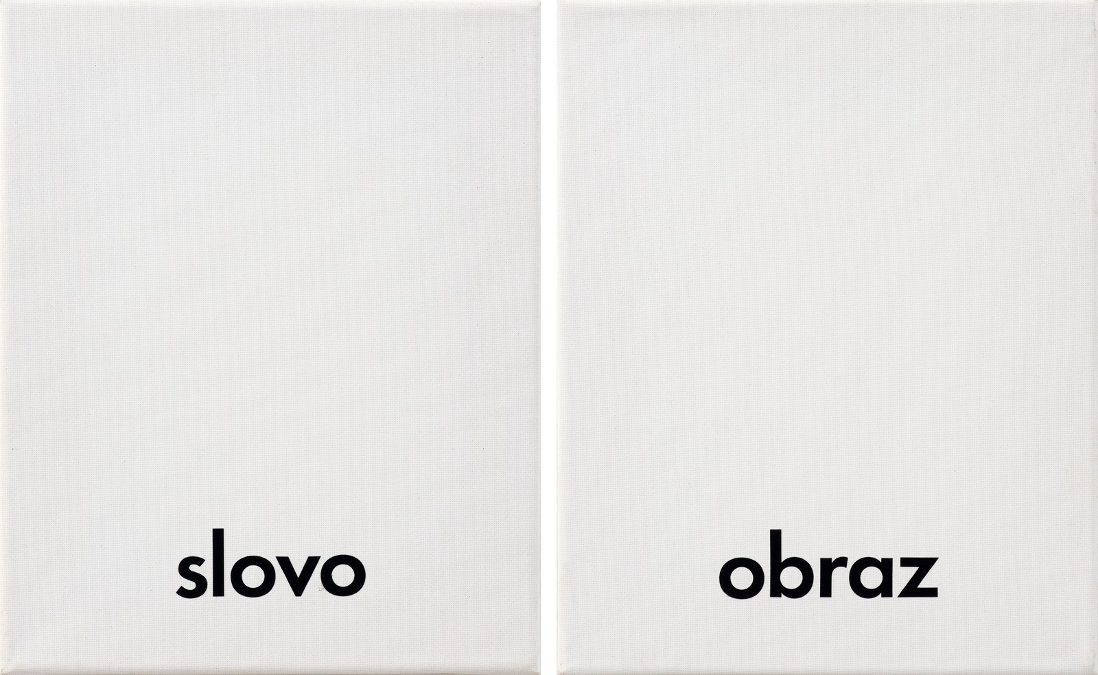 Jiří Valoch (*1946) - BEZ NÁZVU (SLOVO, OBRAZ) DIPTYCH