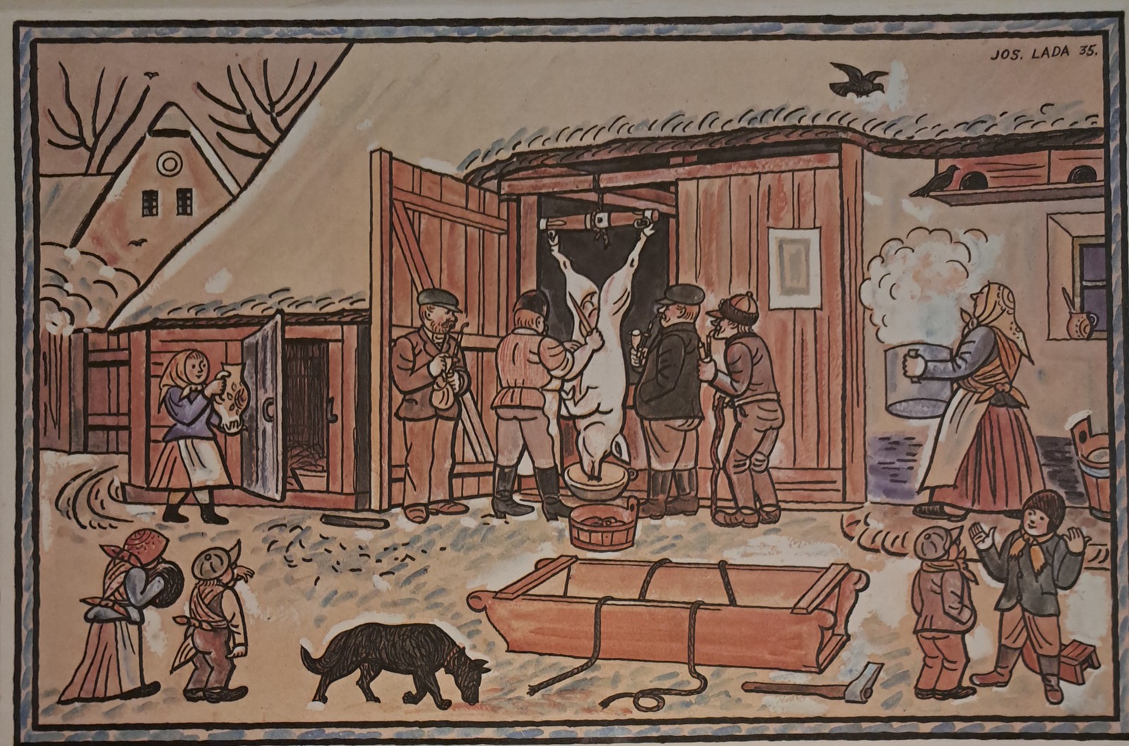 Josef Lada (1887 - 1957) - Zabíjačka