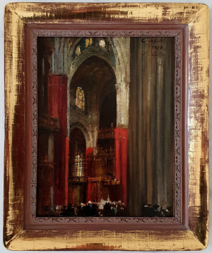 Oldřich Blažíček (1887 - 1953) - Interiér kostela Sv. Kateřiny v Seville (Publikované dílo)