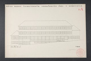 Jiří Michálek (1896-1952) - Návrhy školy v Hořovicích 7 ks