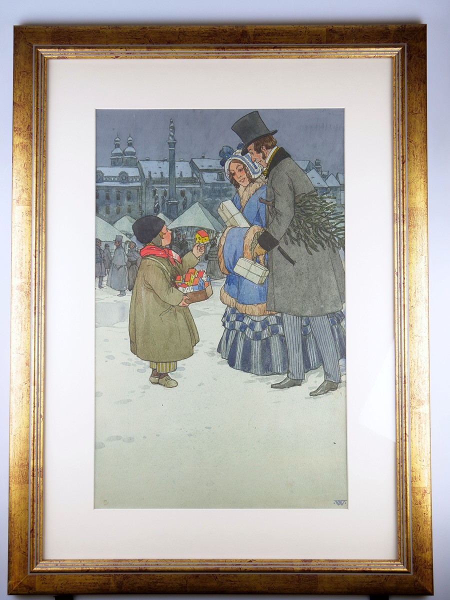 Josef Wenig (1885-1939) - Na vánočním trhu