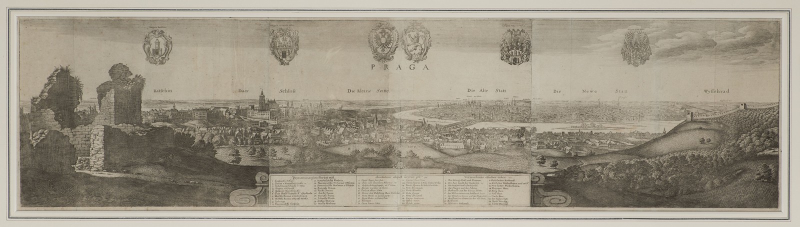 VÁCLAV HOLLAR 1607 - 1677 - VELKÝ PROSPEKT PRAHY Z PETŘÍNA