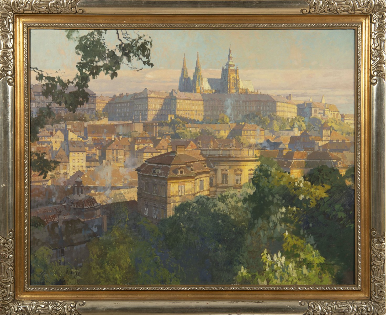 JAROSLAV ŠETELÍK 1881 - 1955 - POHLED NA HRADČANY