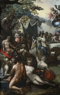 BARTHOLOMEUS SPRANGER (GROUP / SCHOOL) 1546 - 1611 - SVATBA PÉLEA A THETIDY
