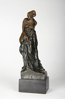 LADISLAV ŠALOUN 1870 - 1946 - DÍVKA S DRAPÉRIÍ (ZUZANKA)