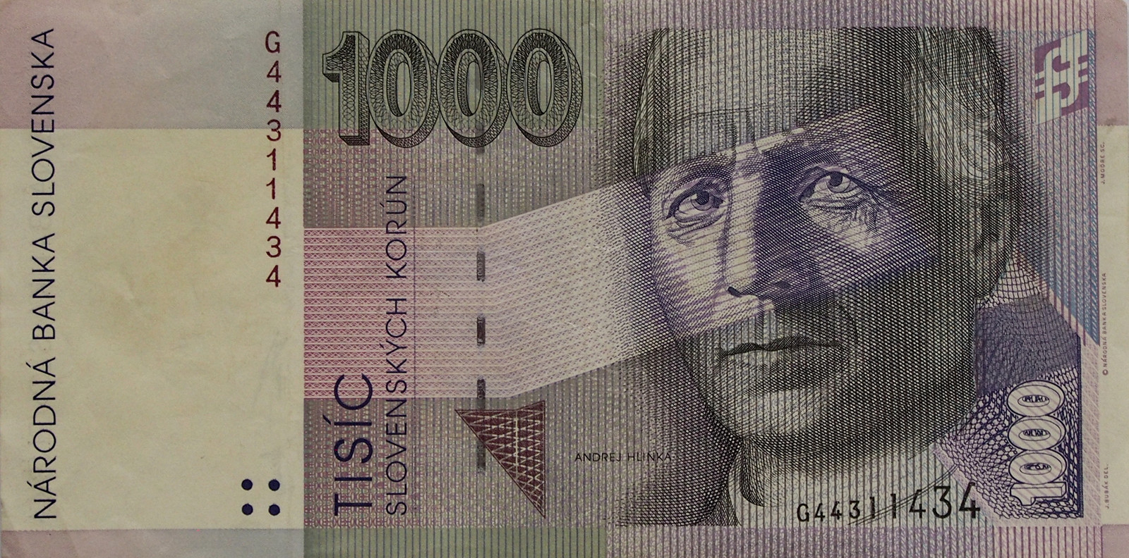 Bankovka 1000 SLOVENSKÝCH KORUN 1995