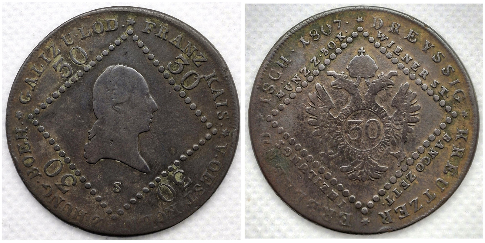 30 KREUZER / KREJCAR 1807 – S