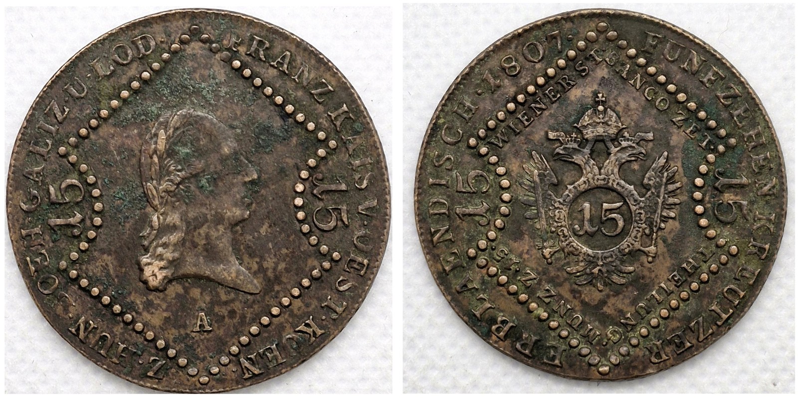 15 KREUZER / KREJCAR 1807 – A