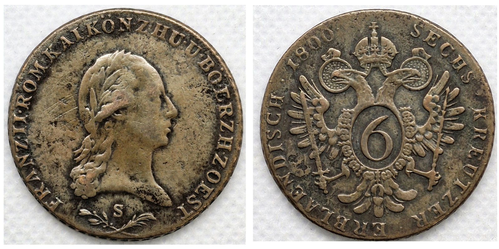 6 KREUZER / KREJCAR 1800 – S