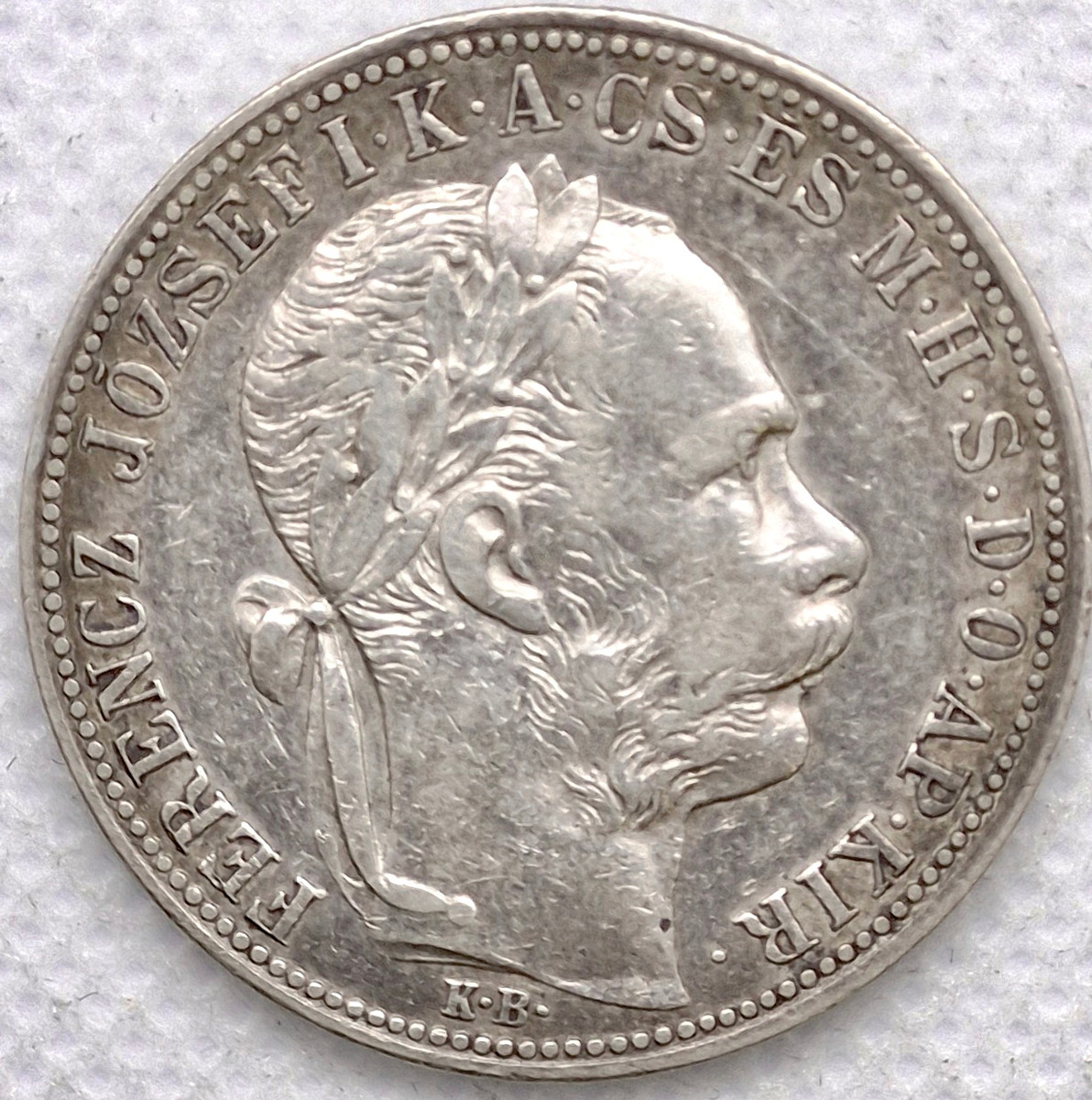 Stříbrná mince 1 Forint Maďarsko 1883 KB