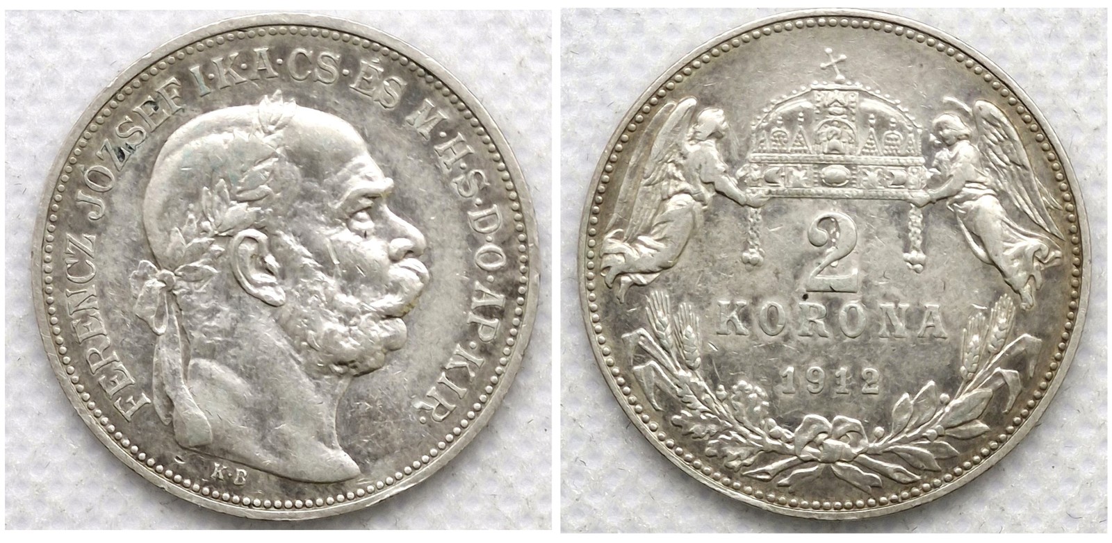 Stříbrná mince 2 korona koruna 1912