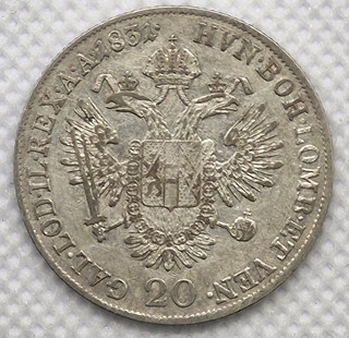 Stříbrný 20 KREUZER / KREJCAR 1831 – A