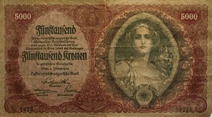 Bankovka 5000 KRONEN 1922
