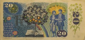 Bankovka 20 KORUN ČESKOSLOVENSKÝCH 1988