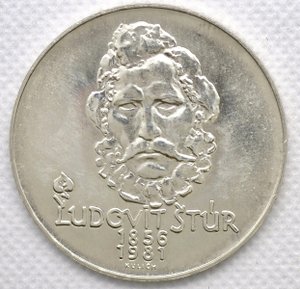 Stříbrná mince 500 Kčs LUDOVÍT ŠTÚR