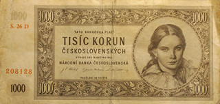 Bankovka 1000 KORUN ČESKOSLOVENSKÝCH 1945