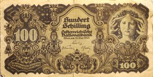 Bankovka 100 SCHILLING ŠILINK 1945