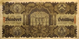 Bankovka 100 SCHILLING ŠILINK 1945