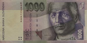 Bankovka 1000 SLOVENSKÝCH KORUN 1995