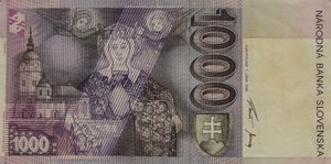 Bankovka 1000 SLOVENSKÝCH KORUN 1995