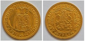 Zlatá mince – Svatováclavský dukát Československo