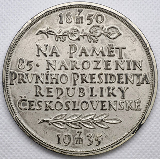 Velká pamětní stříbrná medaile T. G. MASARYK původní etue 1935