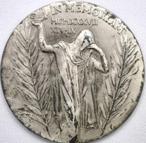 Úmrtní velká, vzácná medaile T.G. MASARYK – IN MEMORIAM 1937