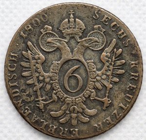 6 KREUZER / KREJCAR 1800 – S