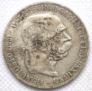Stříbrná mince 5 koruna Franz Joseph I. 1900