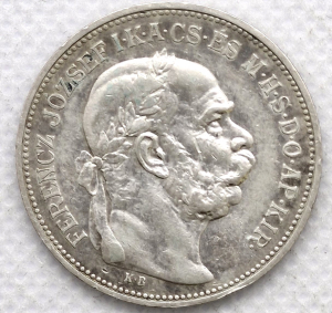 Stříbrná mince 2 korona koruna 1912