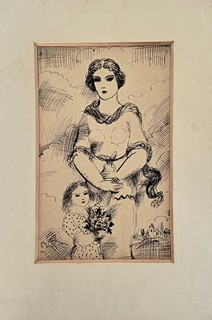 Linka Procházková, 1884 - 1960 - Matka s dítětem