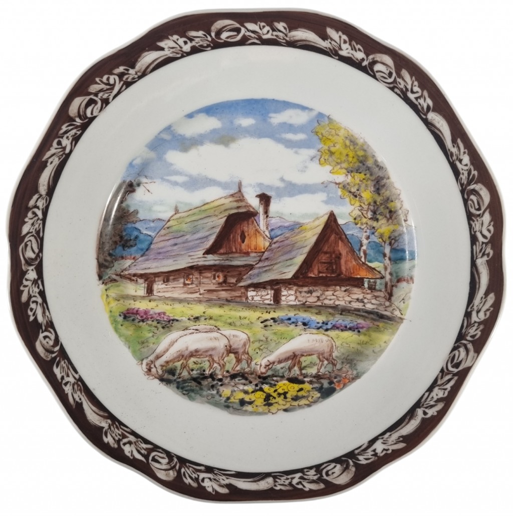 Kudělka Josef - Ručně malovaný talíř - Valašsko