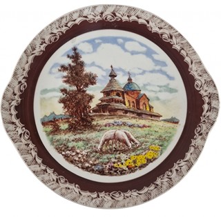 Kudělka Josef - Ručně malovaný talíř - Kaple na Radhošti