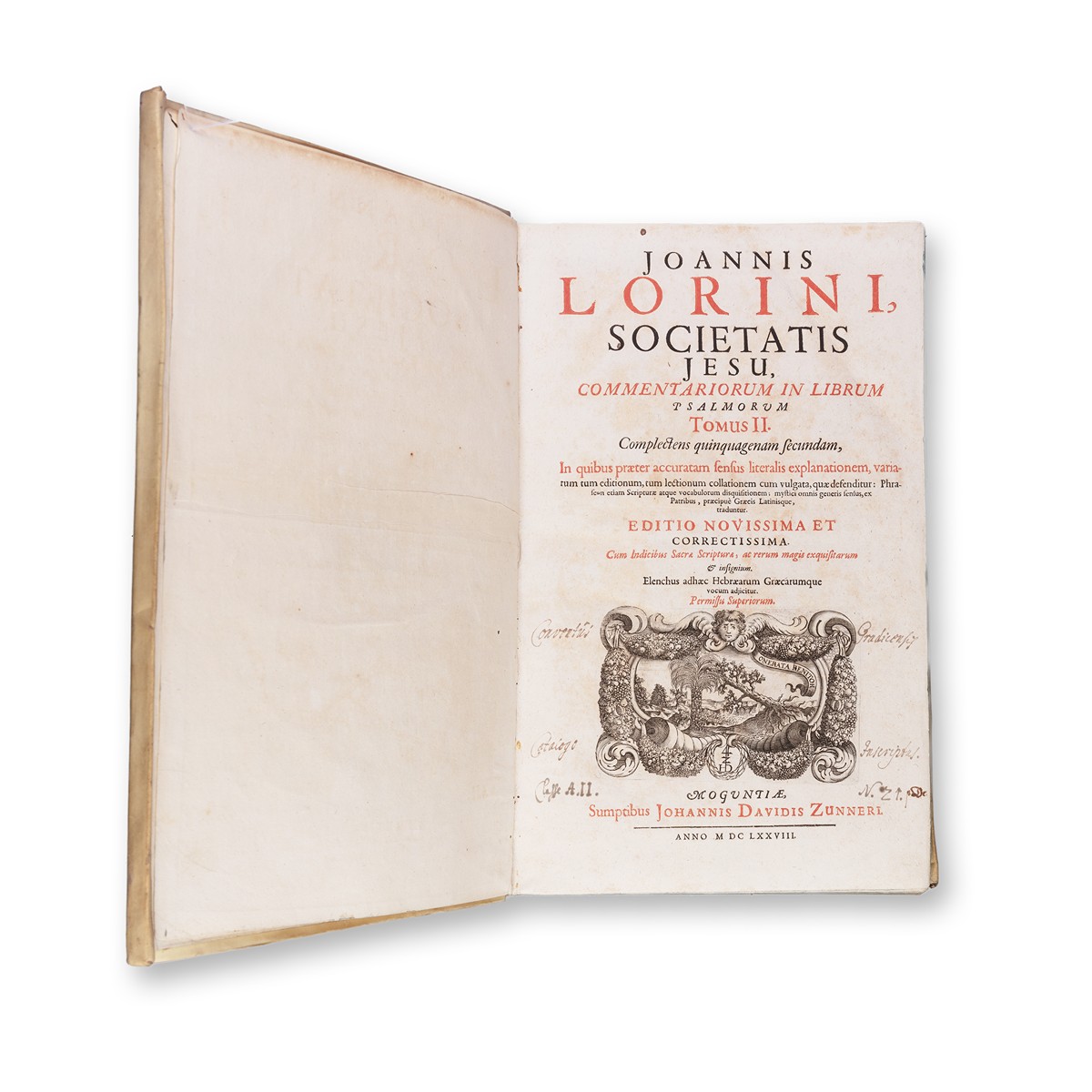 LORIN, Jean Commentarii in librum Psalmorum II.