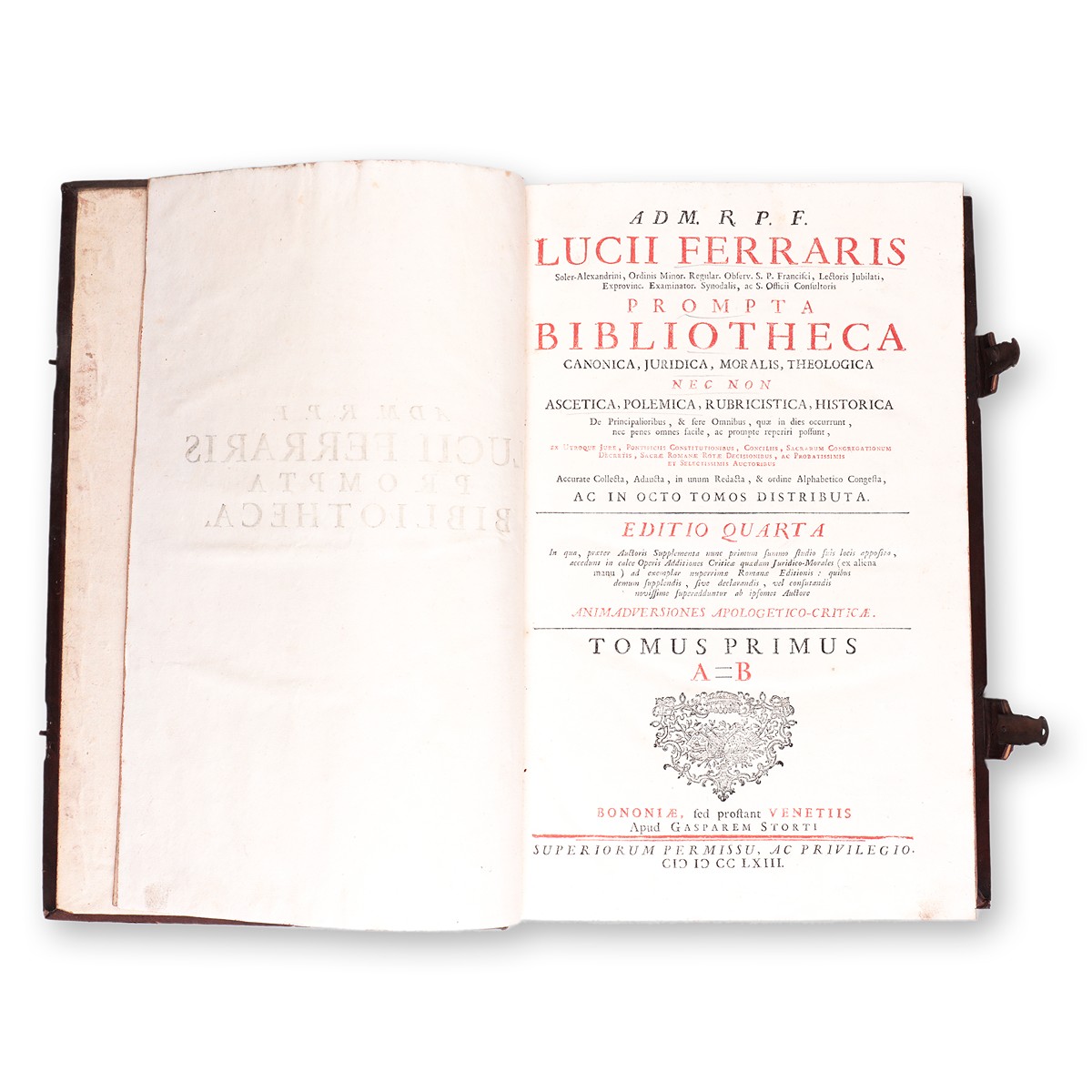 FERRARIS, Lucius (1687-1763): Prompta bibliotheca canonica I.+II.