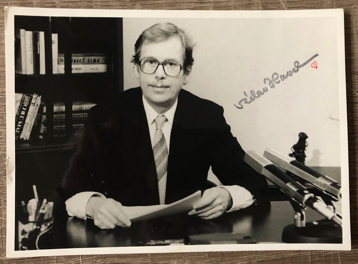 Havel Václav - podpis na fotografii