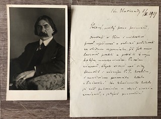 Bohdan Kaminský - dopis s podpisem + fotografie