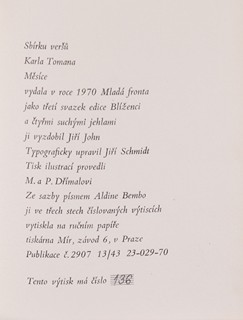 Jiří John (1923 - 1972) - Karel Toman Měsíce